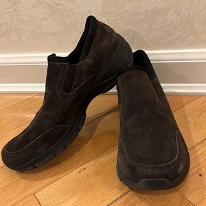 NWOT Land's End Brown Suede Athletic Hiking Sneakers Size 9